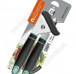Shape Нож д/консервов+открывалка (нержавеющая сталь+пластик) L20см,черно-бирюзовый (12)