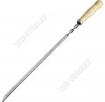 Шампур плоский деревянная ручка 450х10х2мм (25) 