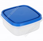 Контейнер синий/прозр, квадр 0,5л (10х10 h6см) (85)