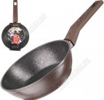 Carina Сковорода глубок d20 h6,5см,корич/черн.с золотистым (6)