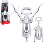 Штопор L23см +открывалка д/бутылок,хромир сталь+пластик,серебро