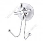 .КРАНИКИ Крючок двойной 8х11см на присоске,металл (12)