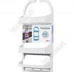 Полка настен 3-х секц+6крючк, белый (27х13 h62,5см) (12) 