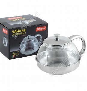 Чайник завар (стекло+нерж)