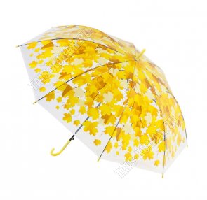 Зонт-трость полуавтомат,прозр d90см 