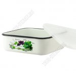 Лоток 1л квадратный с пластиковой крышкой