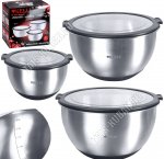 Миска (нержавеющая сталь) набор 3шт (1,5/2,9/5,0л d16/20/24см) (6)