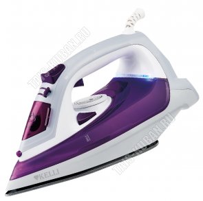 Утюг с керамической подошвой 2600Вт пар 25г/вода 290мл,  цвет сиреневый/белый (12) 