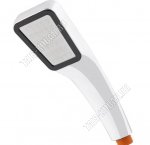 Лейка для душа 1 режим, прямоугольная 7,7х5,6см, массажная (10/100)