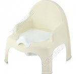 Горшок-кресло детский, с крышкой (31,5х29,5 h34,5см) слон.кость, Эльф (10) 