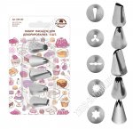 Насадка н-р 5шт д/декорир-я выпечки,нер.сталь (12)