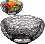 Фруктовница черная, круглая (d25 h12см)