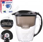 Фильтр-кувшин ПРЕСТИЖ 2,8л чёрный, объём очищ.воды 1.4л,крышка-слайдер,индик.ресурса (карт.В5,6,7,8)