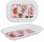 Поднос декор,с борт, прям.(34х24 h4см)