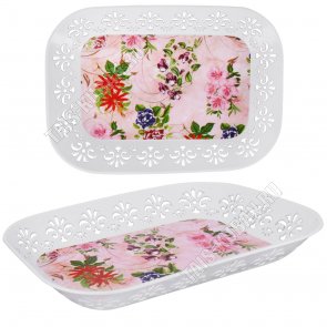 Поднос декор,с борт, прям.(34х24 h4см)