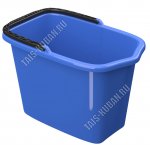 Ведро прям. 9,5л с носик, синий (35х22 h25см) (25)