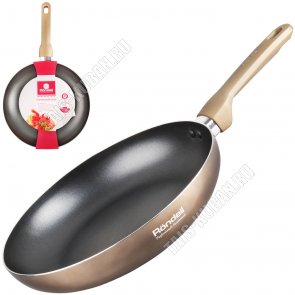 Impressia Bronze бронза/черн Сковорода d28см,прям борт h5см,инд дно,2-х сл,толщ.ст/дн 2,5мм,бакел с силик.напыл.руч 