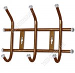 Вешалка 3 двойных усиленных крючка L27х21,5см, медный (20)