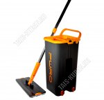 Puro Mini Комплект Ведро 6л (д/отжима 2,5л) чёрный, 2слива +Швабра L110-165см (24)