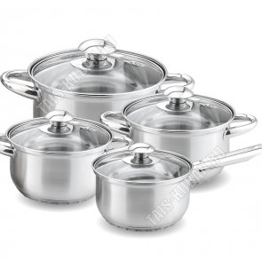 НАБОР посуды 4предмета (2,0/2,6/3,6л d16/18/20см +ковш 2,0л d16см) (2) 