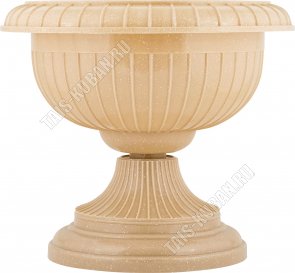 Кашпо-вазон 9,5л песочный d39,5 h33см, низкий (4) 