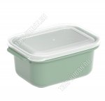 Контейнер прям 0,5л,олива, с крышк. (10х14 h6см) (24)