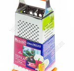 Терка 4х гран, h23см,нерж.сталь,ручк нерж+пласт,прорезин.дно,оранж (12)