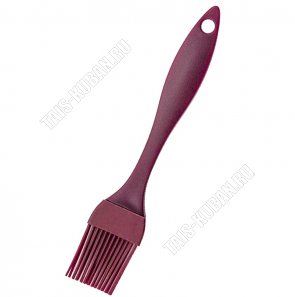 Кисть кулинарная L17cм,цельная,силикон,бордо (32) 