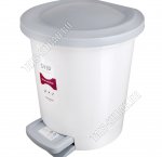 Ведро для мусора, с педалью 6,0л белый (d24,5 h27см) (2) 