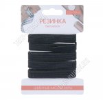 Резинка бельевая 1смх2,2м,полиэстр,черный (12)