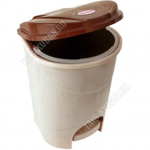 Ведро для мусора 19л бежевый мрамор (30х29 h39см) (4) 