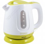 Чайник пластик 1,0л 1100Вт диск,автооткл,защ.от перегр.,внутр.подсвет,бел/фисташ (12) 