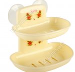 Мыльница настен,2-х ярусн L15х9,5/13х8 h13см 