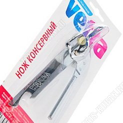 Открывалка д/консервов 2в1 L22см,нерж,блистер (36)