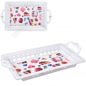 Поднос декор,с борт, прям.(36х24 h3,5см) 