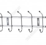 Вешалка 5 двойных крючков L47х18см, белый матовый (20)