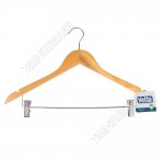 Вешалка (дерево) св.дерево L45см, мет.клипсы (100)