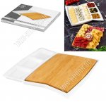 Айсберг /Бамбук Набор д/сервиров 2пр (Менажница 4-х секц L27см,+бамб.доска/блюдо 21х17см)