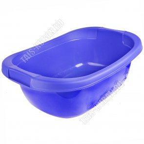 Таз 15л овал, синий (46х35 h18см) с морск.орнам.(10) 