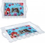 Поднос декор,с борт, прям.(40,5х28,8 h3,5см)