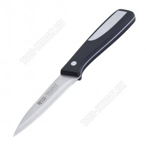 Atlas Нож д/овощей L9см,лезвие нержавеющая сталь X30Cr13,черная бакелитовая ручка,блистер (12) 