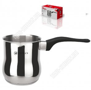 Турка (кофеварка) 0,6л нержавеющая сталь,индукционное дно,бакелитовая ручка,зеркальная полировка,подарочная упаковка (24)