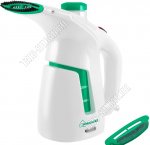 Отпариватель ручной 800Вт д/воды 200мл,пар 20г/мин,t пара 98`С, 2щёт+стакан,бел/зелен