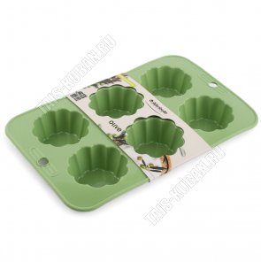 Olive Форма для кексов 6шт прямоугольная 28х18 h3,5см (6) 