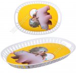 Поднос декор,с борт, овал.(38х27,5 h3,5см)