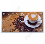 Часы (стекло/ДВП) прямоуг.(39х19см) 