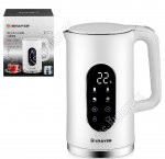 Чайник пластик+нерж. 1,7л 2200Вт 2-ная стенка (внутр.нержсталь) диск, белый (8)