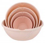 Миска Н-Р 5шт,персик 0,5+1+2+3+5л  (10)