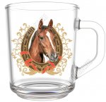 .Лошадь и подкова (стекло) Кружка 200мл (12)