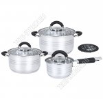 НАБОР посуды 4пр MASTER (2,7/3,8л d18/20см +ковш 0,9л d12см +подставка d16,5см) (4)